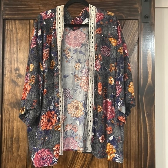 Eyeshadow multi colored kimono Women’s 2X - Picture 3 of 11